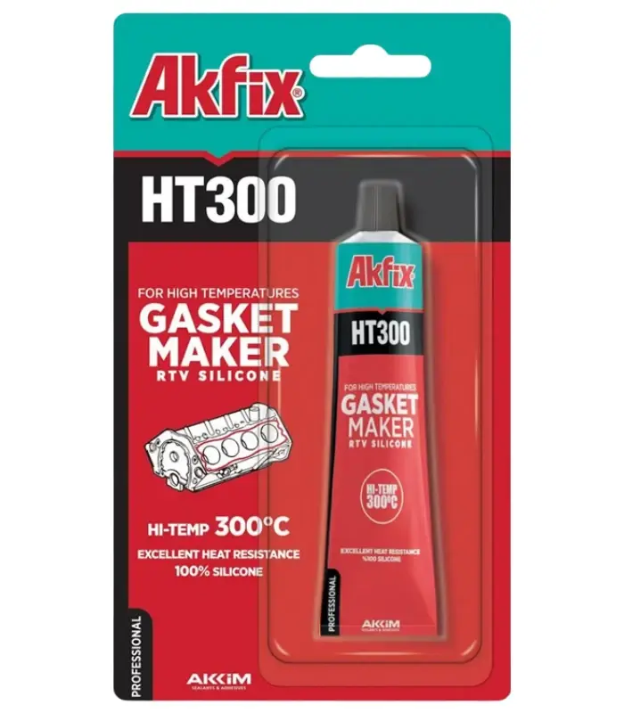 Akfix B375 | High-Temperature Silicone Sealant 310 ml Red