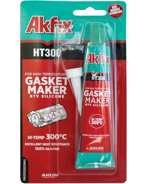 Akfix HT300 | Silikon Möhürleýji 50 ml Ýokary Temperatura Goňur