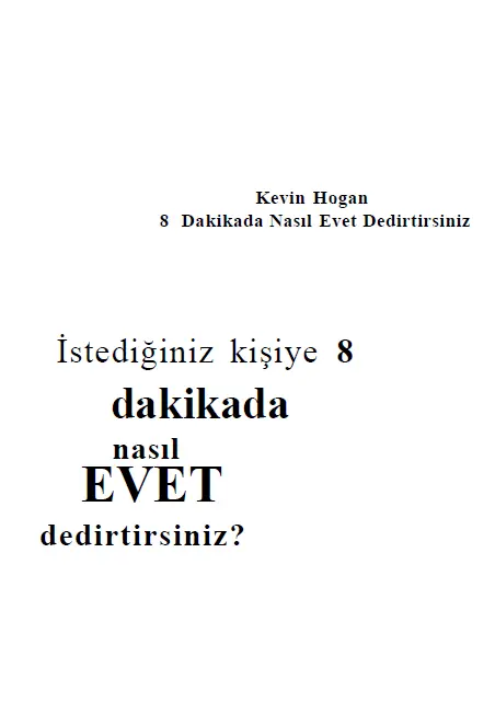 Train Brain | Business Book "İstediğiniz Kişiye 8 Dakikada Nasıl Evet Dedirirsiniz"