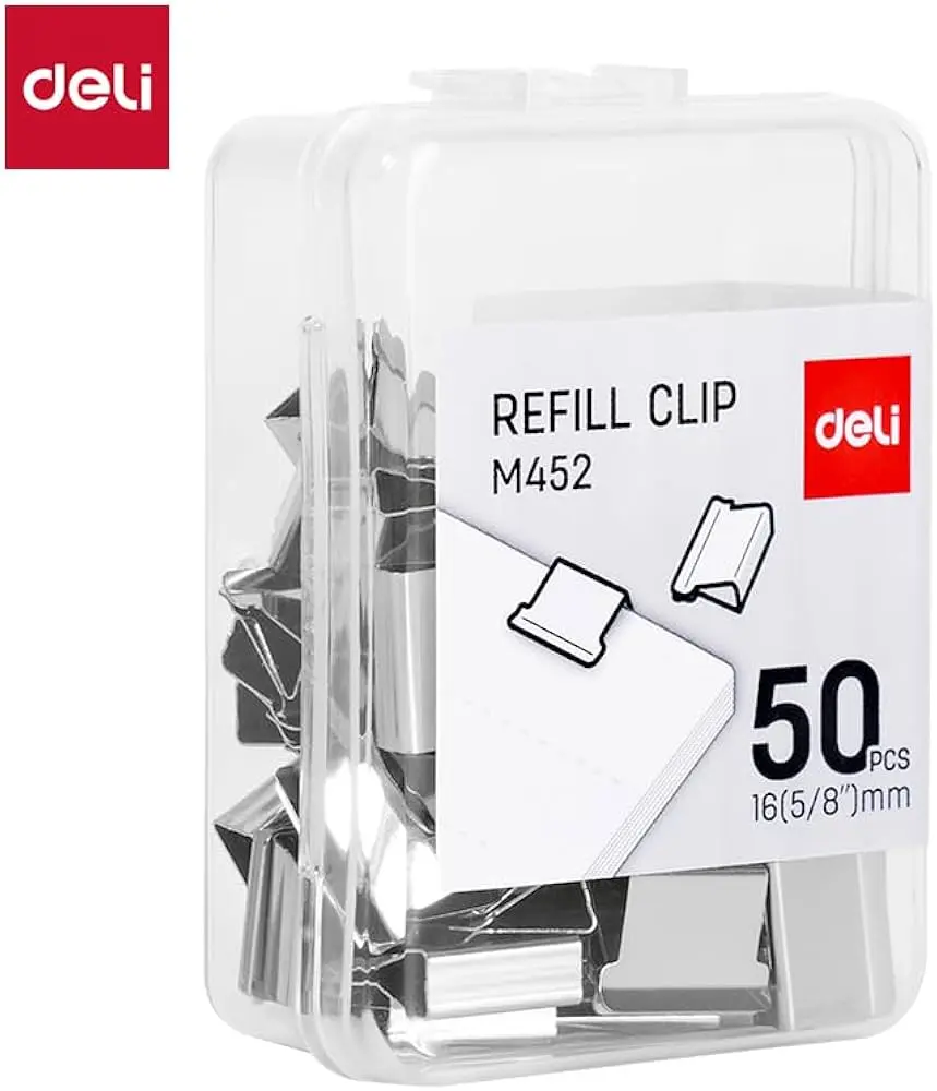 Deli M452 | Зажимы для бумаг 16мм Упаковка 50 шт