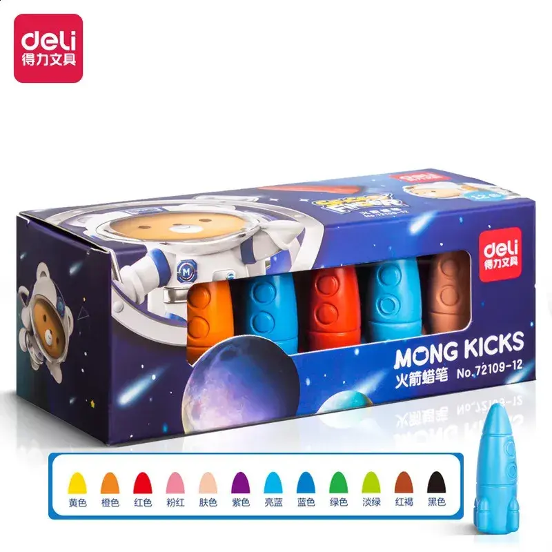 Deli No.72109-12 | Crayon Set 12 Colors