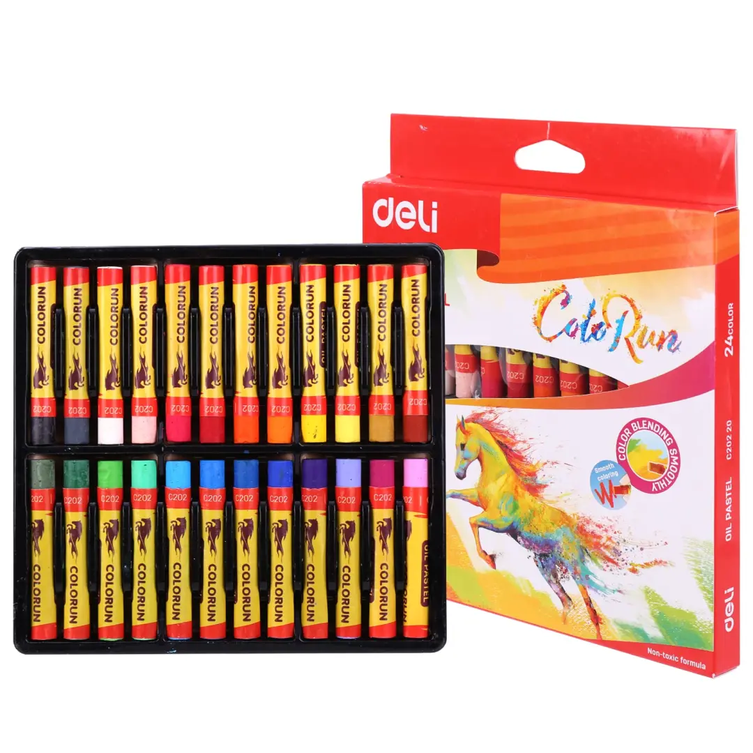 Deli C202-24 | Пластиковые карандаши 24 цвета
