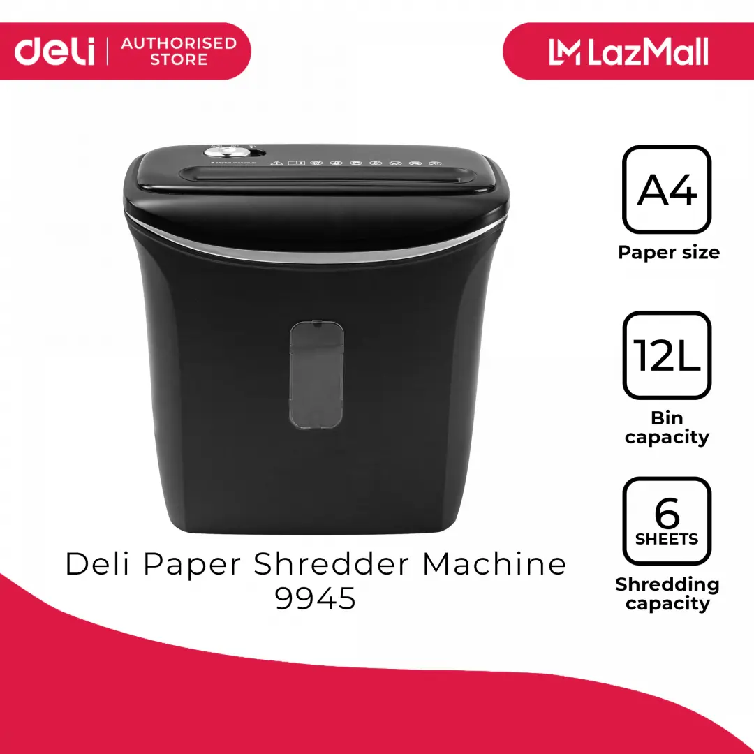Deli 9945 | Paper Shredder Secure Document Disposal