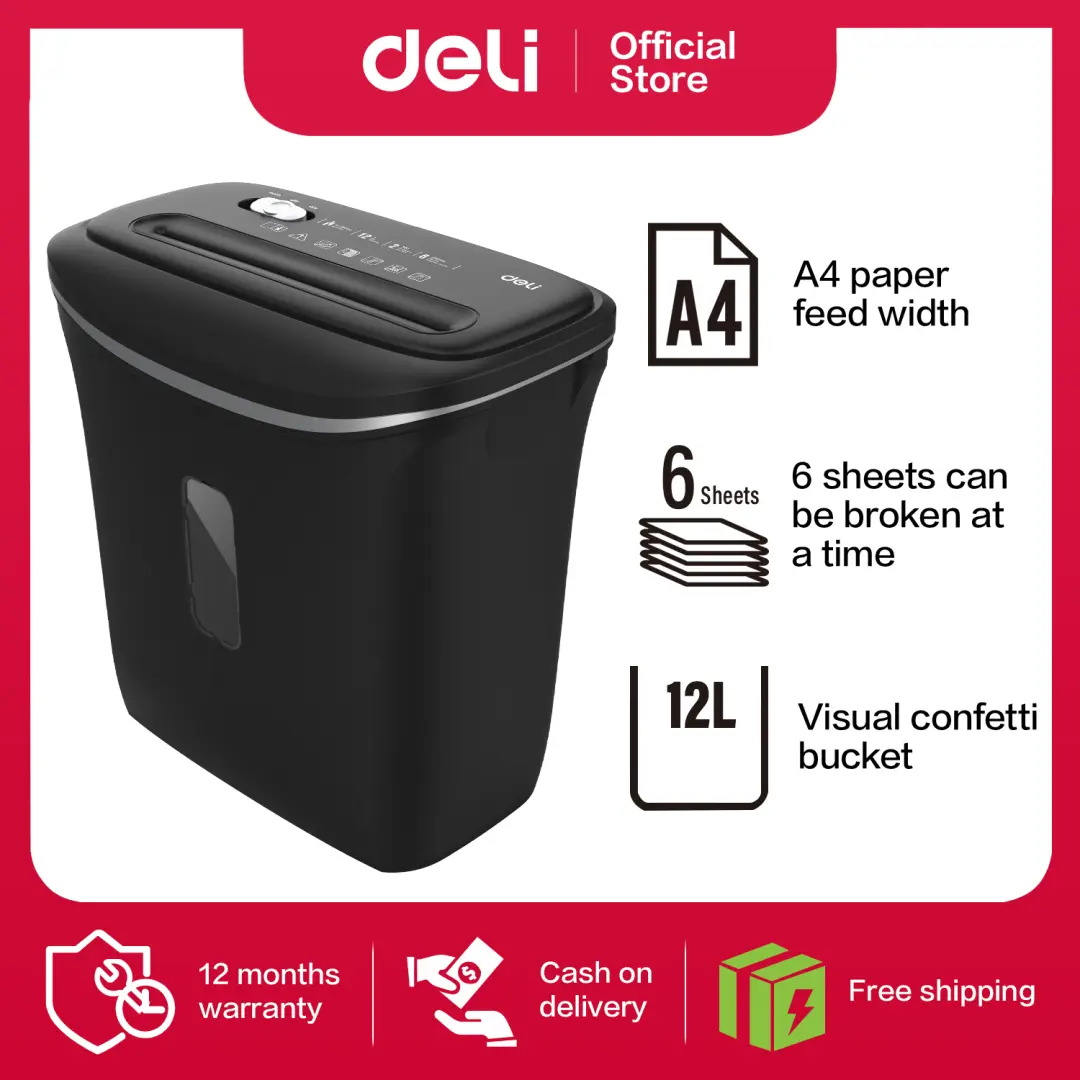 Deli 9945 | Paper Shredder Secure Document Disposal