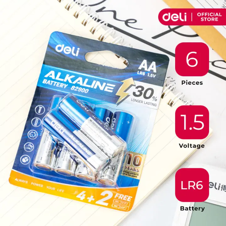Deli No.82900 | AA Batareýka 4+2 Paket Uzak Ömürli