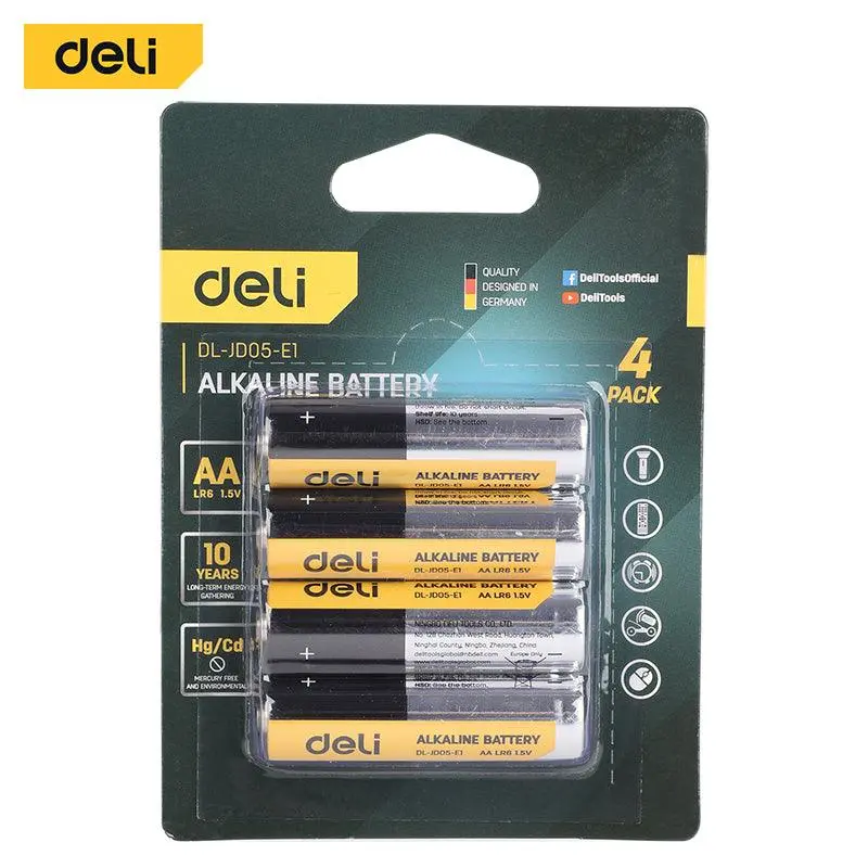 Deli No.82902 | AA Alkalin Batareýa 4 sany bukja