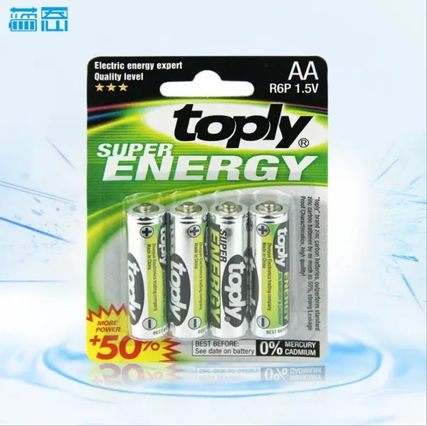 Toply Super Energy AA R6P | Батарейка AA 1,5В долгий срок службы