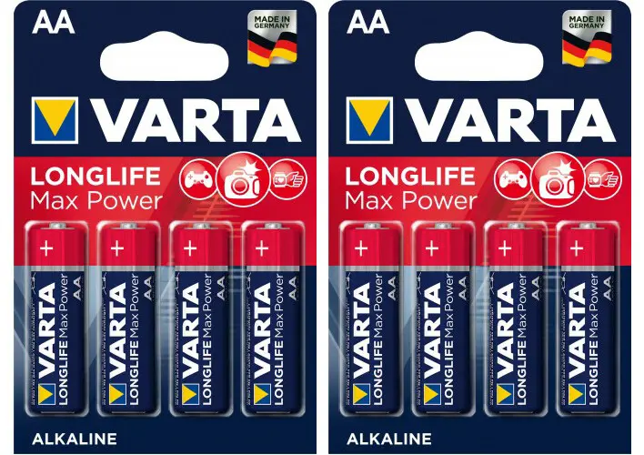 Varta Longlife AA Max Power 4706 | Батарейка AA 8 шт. высокая мощность