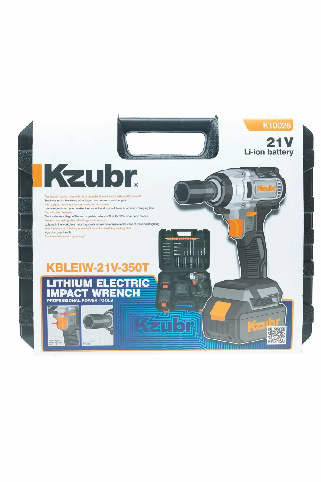 Kzubr KBLEIW-21V-350T | Аккумуляторный шуруповерт 21В набор