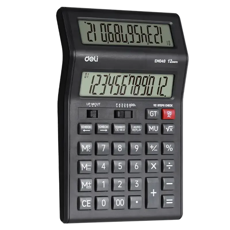 Deli M049 | Calculator Dual Display 12 Digits