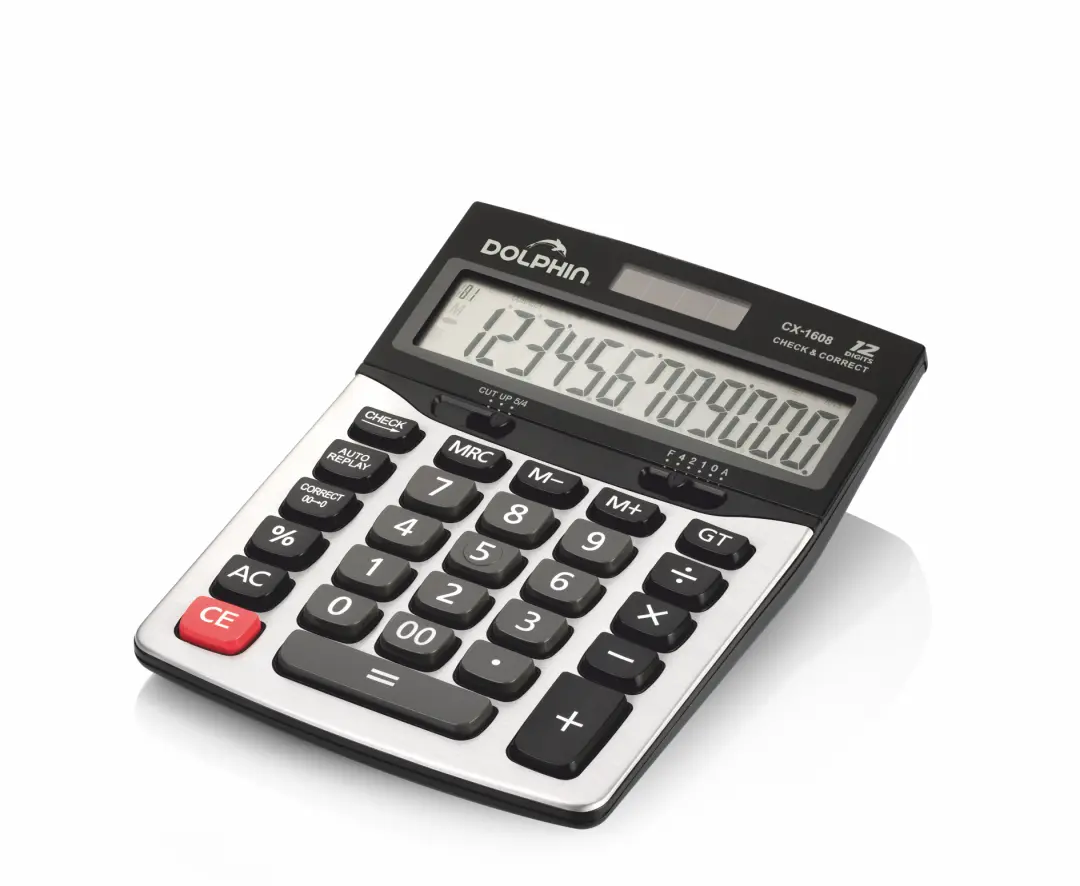 Dolphin CX-1608 | Калькулятор, большой дисплей, офисный стандарт