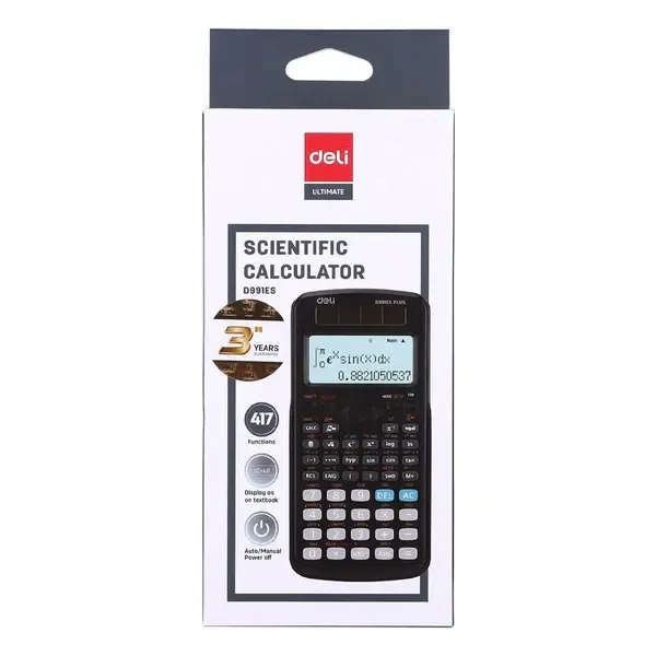 Deli d991es | Scientific Calculator Multi-Function LCD Display