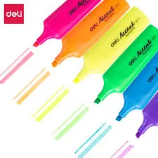 Deli S616 | Highlighter Pens 6 Colors Pack 6 pcs