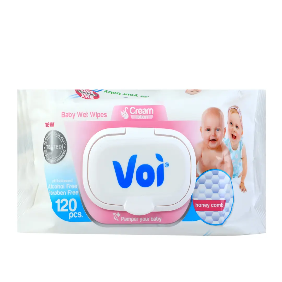 VOI SML-W007 | Baby Wet Wipes Cream Lotion Pack 120 pcs