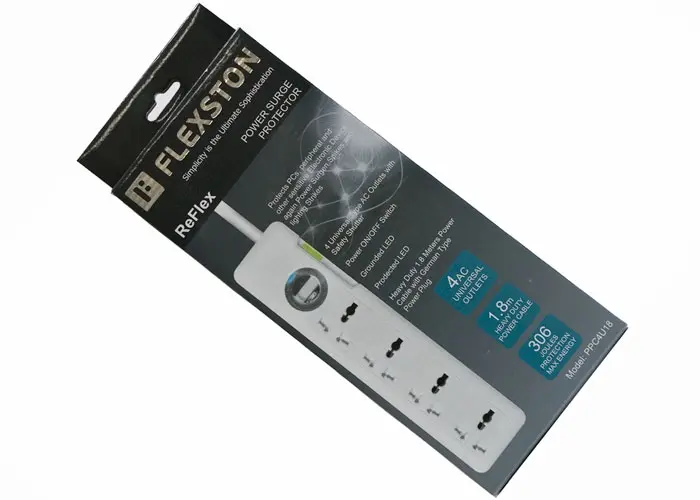 FLEXSTON PPC4U18 | Сетевой фильтр 4 розетки универсальные 306Дж