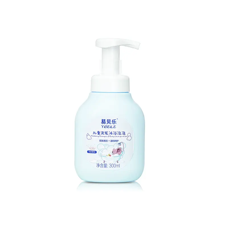 YIBEILE EBB010 | Children's 2-in-1 Foaming Shampoo & Shower Gel 300 ml Milk Scent