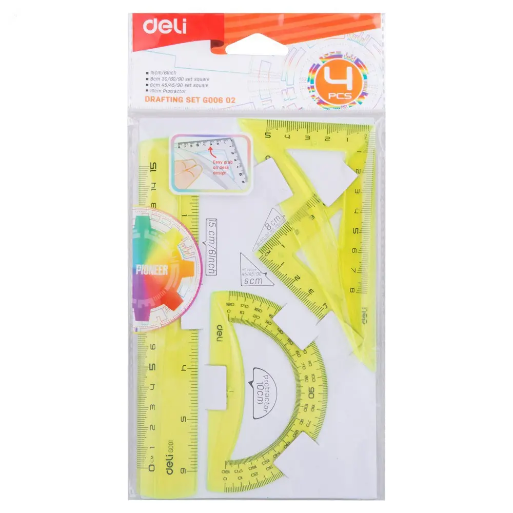 Deli G00602 | Линейка для черчения из прочного пластика