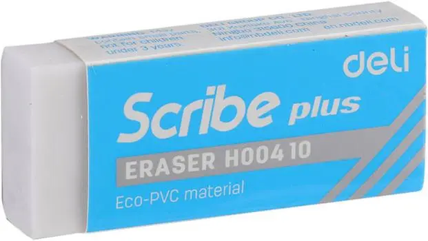 Deli Scribe Plus H00410 | Ластик без пыли белый