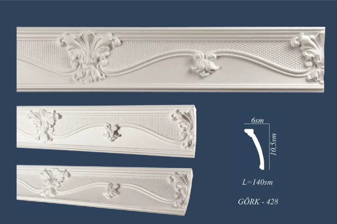 Ajayyp gork Gork-428 | Decorative Cornice 140x10.5 cm