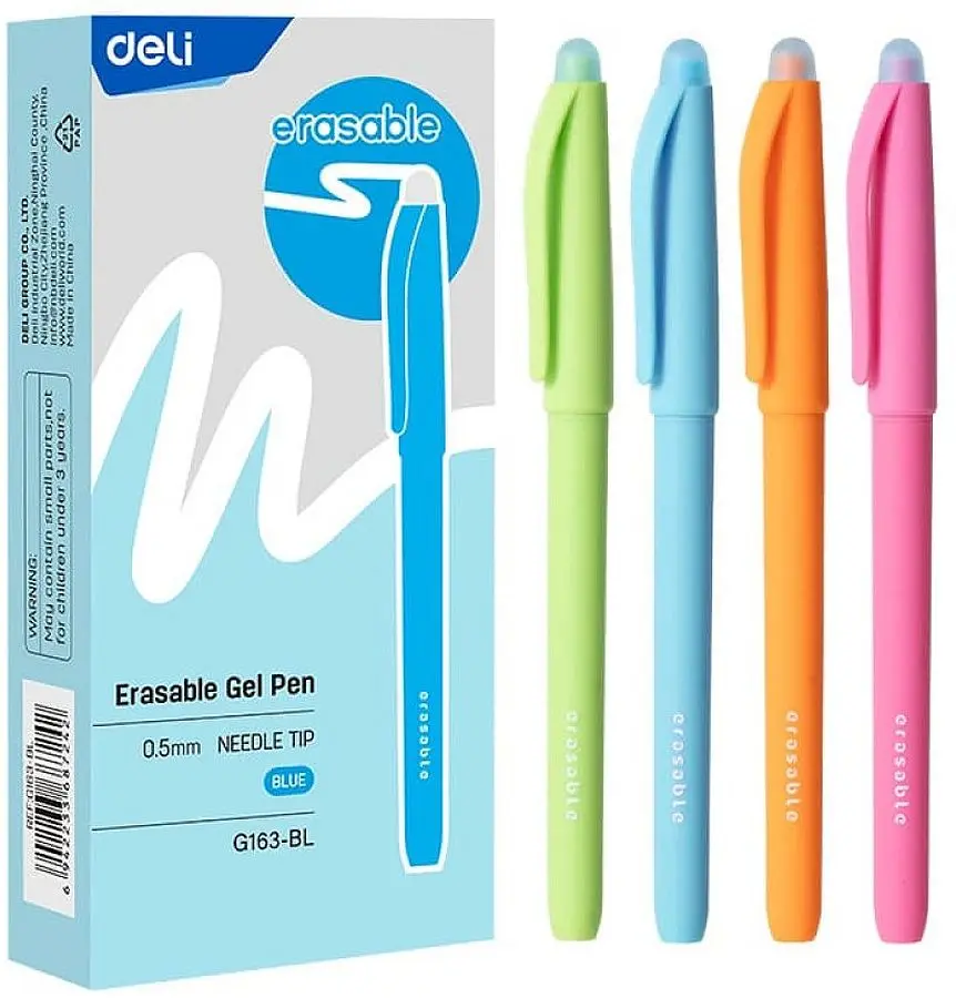 Deli G163-BL | Pozulýan Gel Ruçkasy 0,5mm Gök