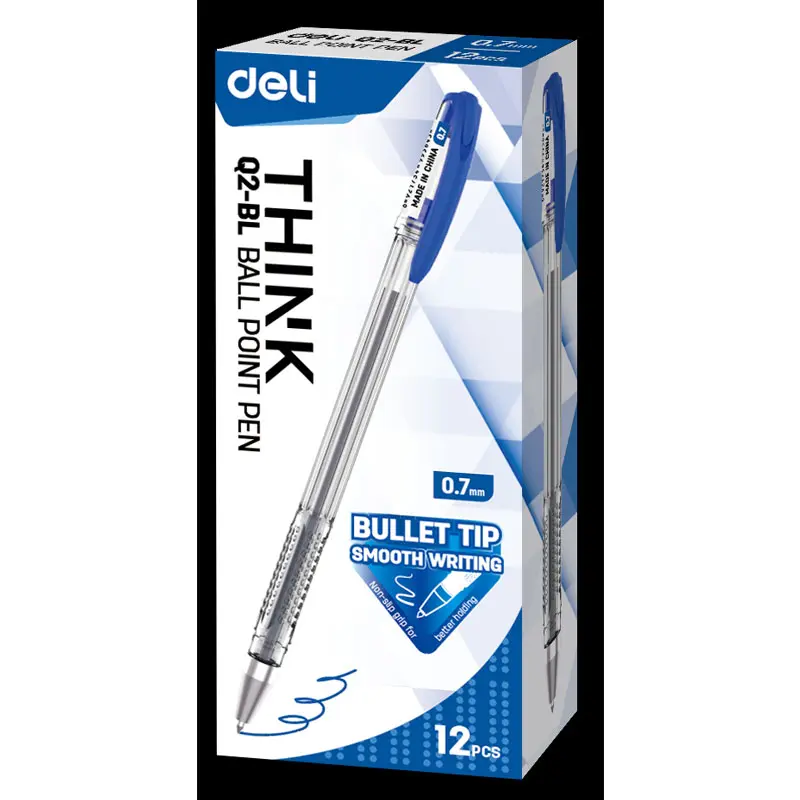 Deli Q2-BL | Şarikli ruçka 0,7 mm 12 sany