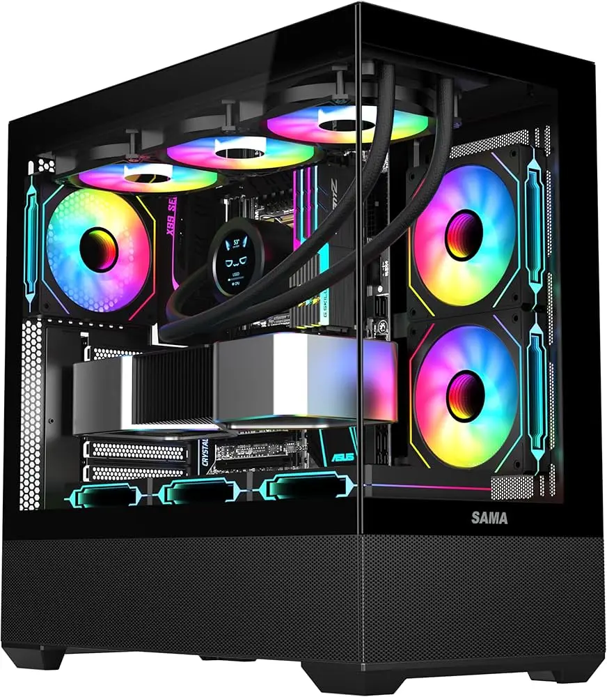 SAMA KJT6 Black | Корпус для ПК совместим с ATX