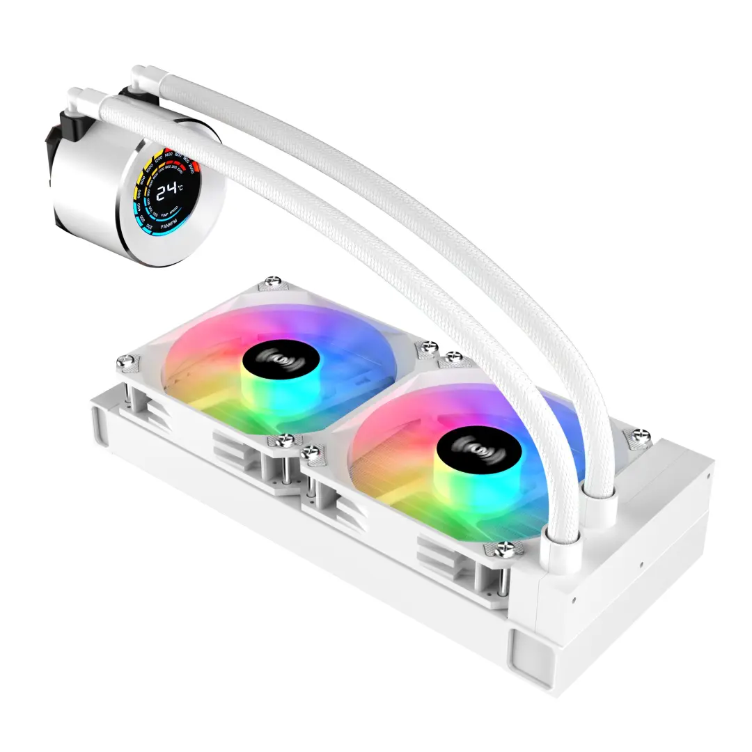 COOLER SAP173 | Жидкостный кулер 240 мм LCD ARGB Белый