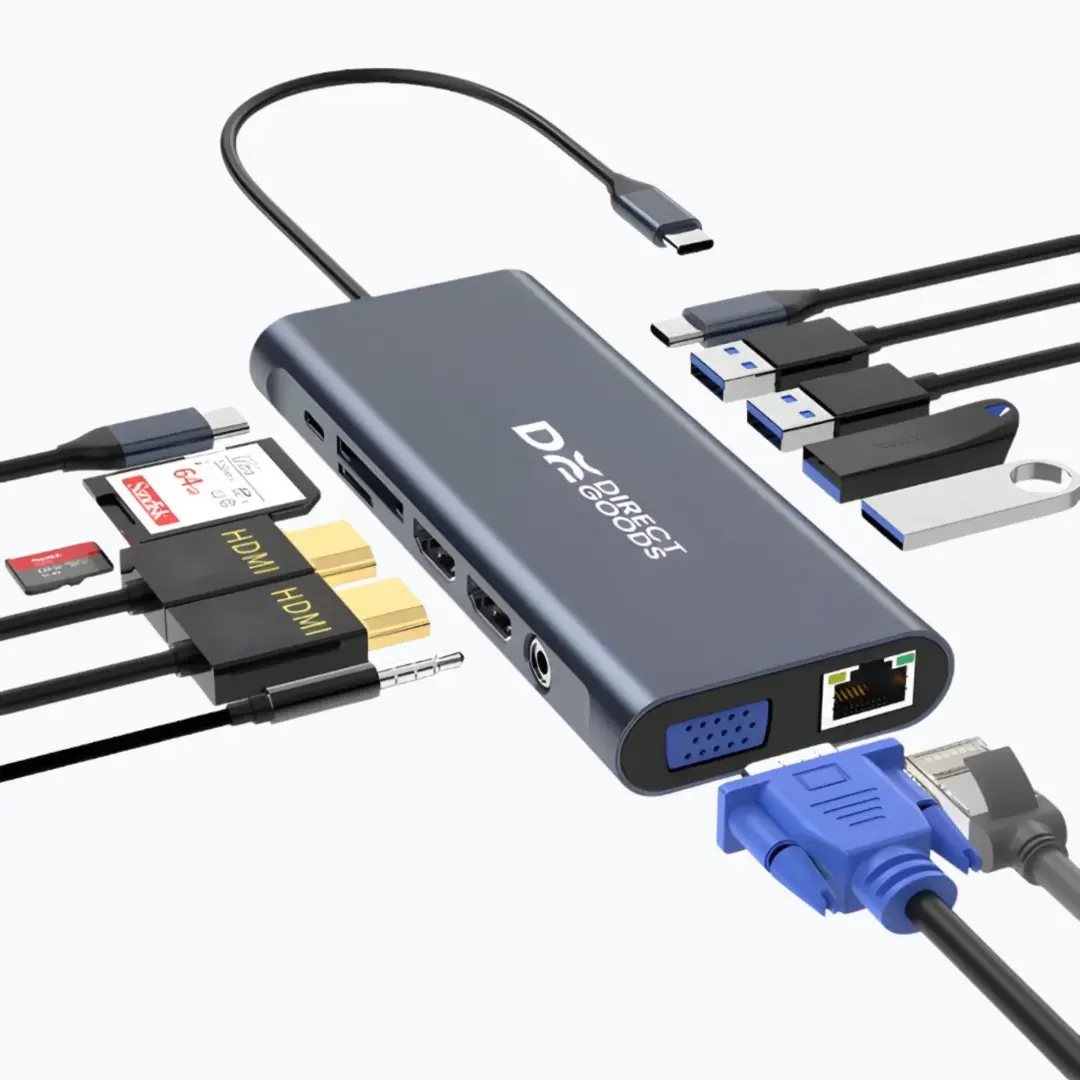 DM CHB067 | USB HUB 13-в-1 с блоком питания