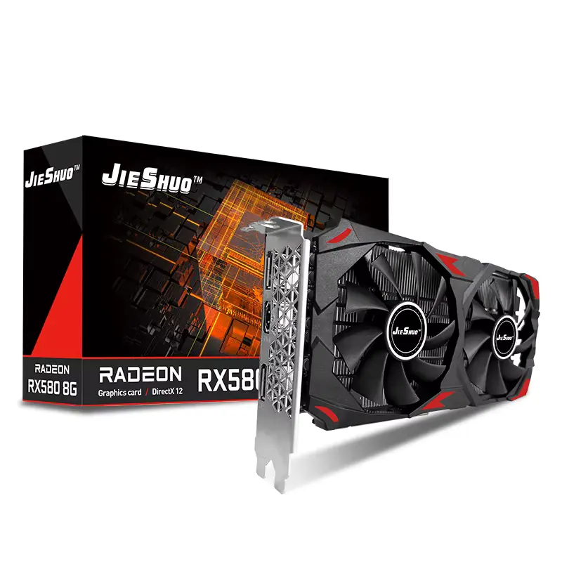 JIESHUO RX580 8GD5 256BIT | Видеокарта VGA 8 ГБ GDDR5