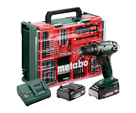 Дрель-шуруповерт METABO BS 18 SET, 18В, 2x2.0Ач, модель 602207710