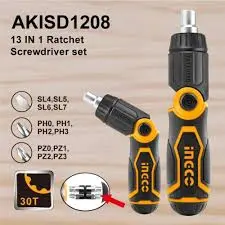 Ingco 8-in-1 Professional Screwdriver Set, Model AKISDS1728