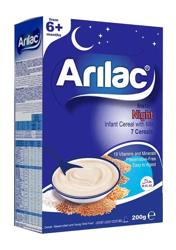 ARILAC Süýtli we 7 Däneli Çaga iýimiti üçin 200g