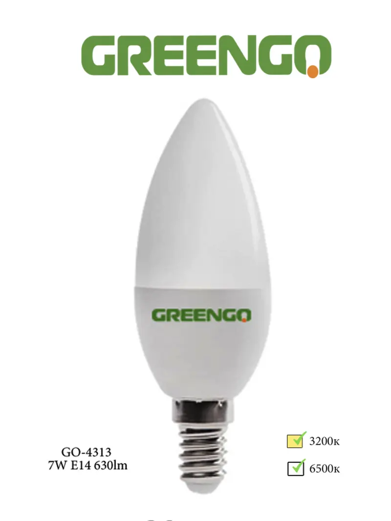Greengo GO-4313 | LED Lamp E14 Warm White 4W