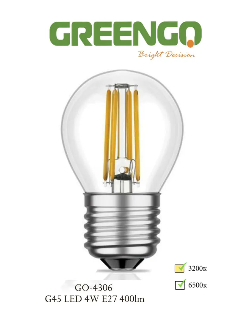 Greengo GO-4306 LED E27 | LED Lamp 4W White