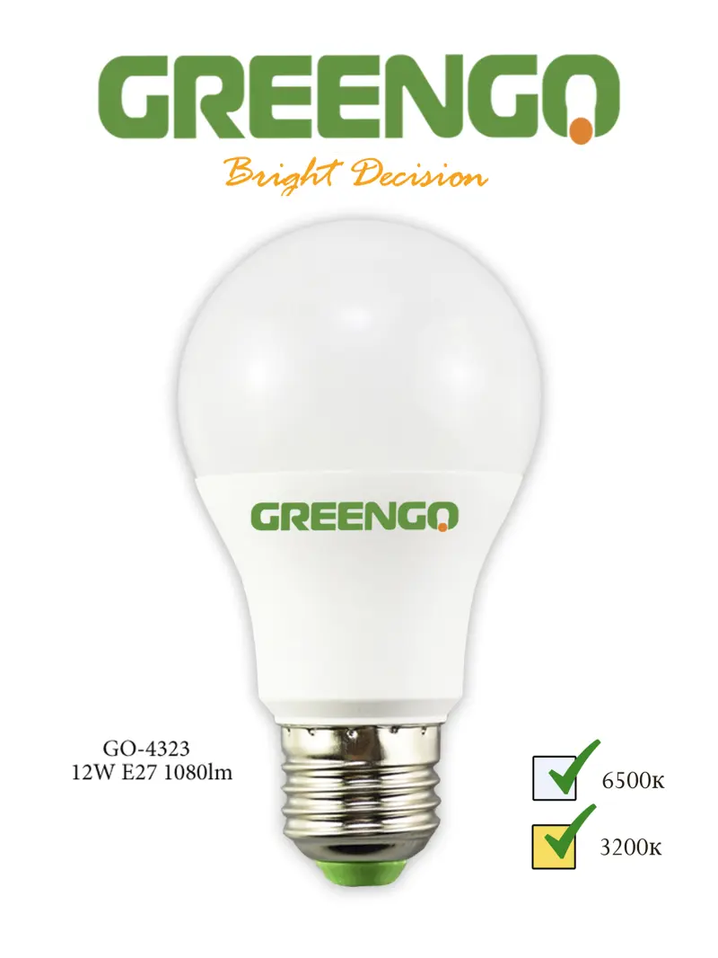 Greengo GO-4323 LED E27 | LED Lamp Warm Light 12W
