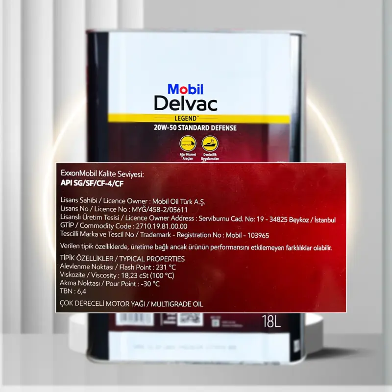 Моторное масло Mobil Delvac Legend 20w50 18 л