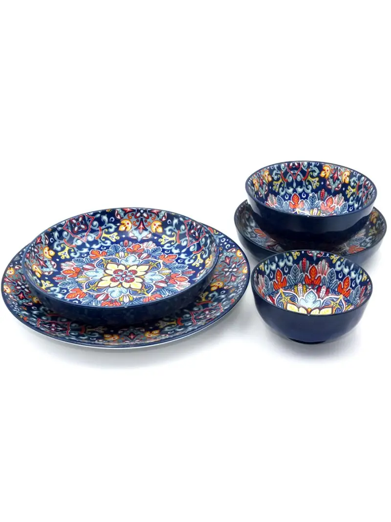 UZ GZ-03 | Dinner Set 30 pcs Blue for 6 Persons
