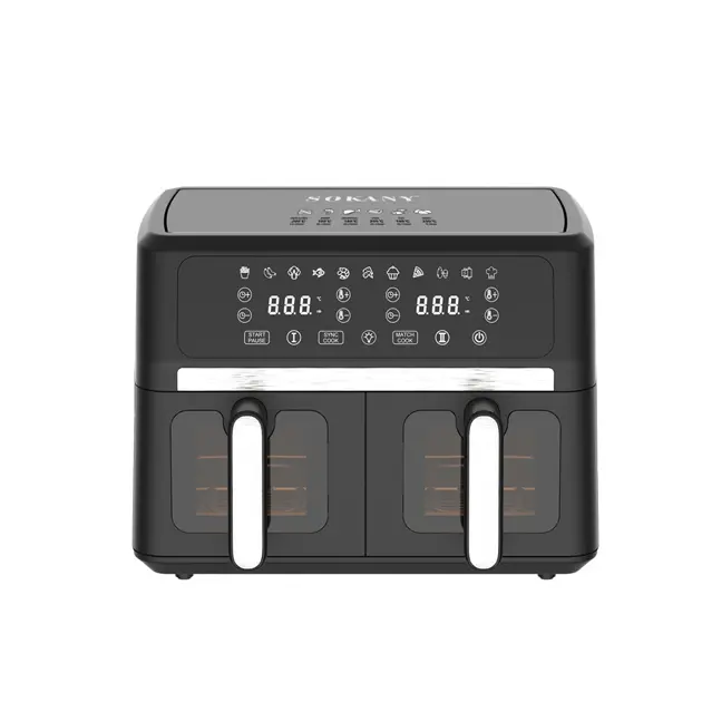 SOKANY SK-10055 | Dual Air Fryer 5L+5L High Capacity