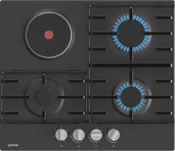 Gorenje GE680MB | Газовая варочная панель 4 конфорки закаленное стекло
