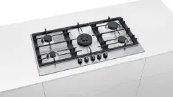 Bosch PCR9A5B90M | Газовая варочная панель 90 см 5 конфорок нерж. сталь