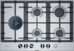 Bosch PCS7A5M90 | Газовая варочная панель 5 конфорок нержавеющая сталь