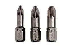 Metabo 3-piece Pozidriv PZ 2 Torsion Bits 25mm (628518000)