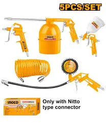 Ingco 5-piece Pneumatic Tool Kit AKT0053 for Professional Use