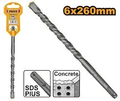 Бур по бетону SDS Plus Ingco 6x260 мм DBH1210604