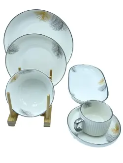 MLD MLD513-35 | Столовый набор белый хром 32 предмета на 6 персон