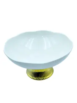 MLD MLD513-15 | Фруктовая ваза 10 дюймов белая керамика