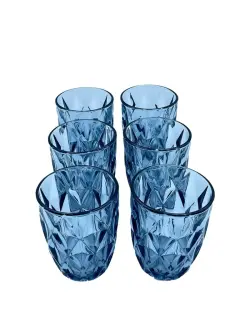 Deli KB-154BN | Glass Set Blue Patterned 280ml