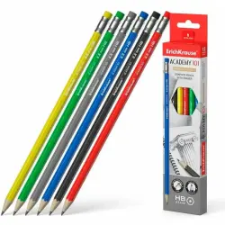 ErichKrause Academy 101 56005 | Карандаш HB шестигранный с ластиком
