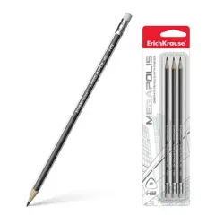 ErichKrause BK-00043419 | Графитовый карандаш трёхгранный HB с ластиком