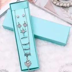 BK BK-00033109 | Jewelry Set 8 pcs White Silver Finish